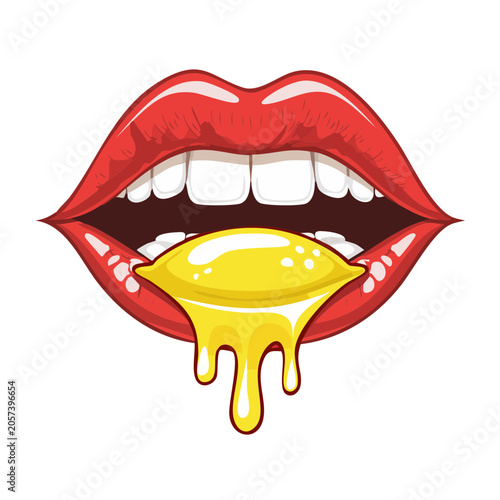 Cartoon shark face with open mouth