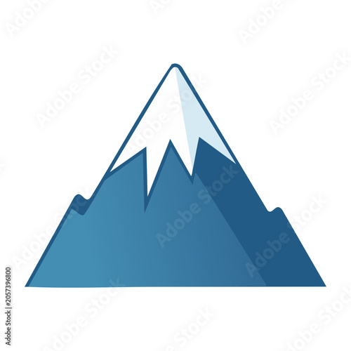 Flat design mountain icon