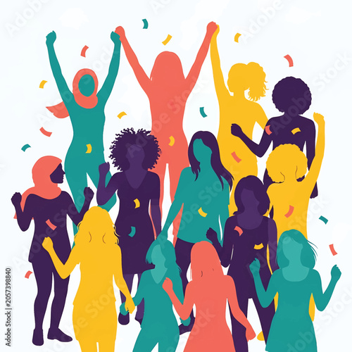 Foto Diverse Group of People Celebrating Together.