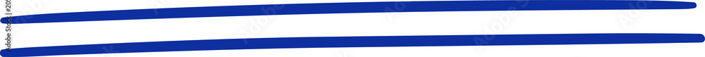 Fototapeta premium Two parallel blue lines on a black background, abstract design element