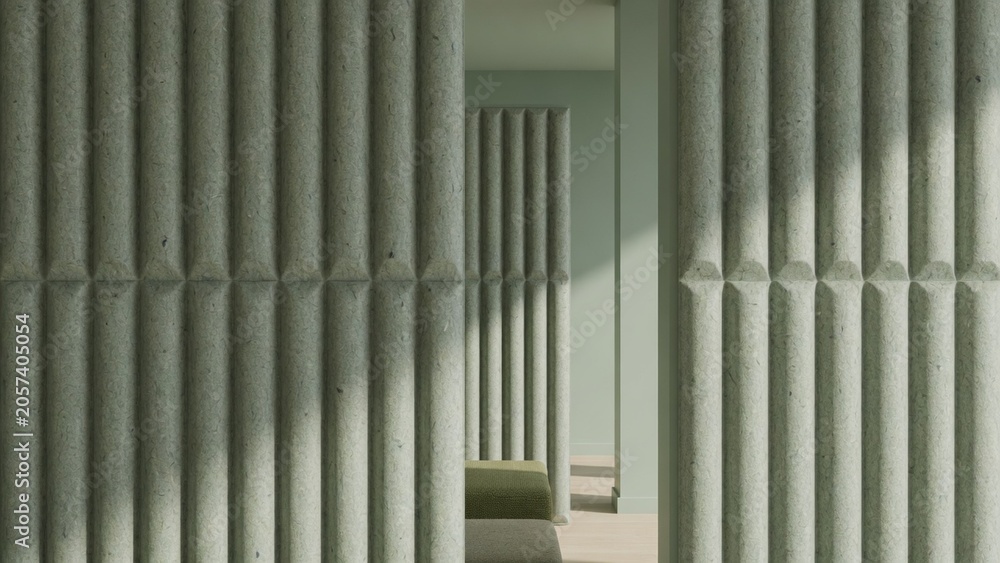 Fototapeta premium Noise Reduction And Wellbeing With Refined Recycled Material Surface