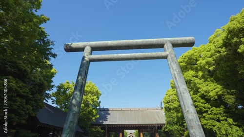 靖国神社 第二鳥居の風景動画