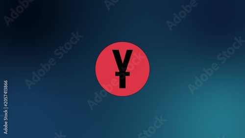 Dollar and Yuan Currency Exchange Motion Graphic