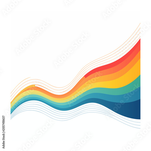 Abstract diagonal waves in gradient colors