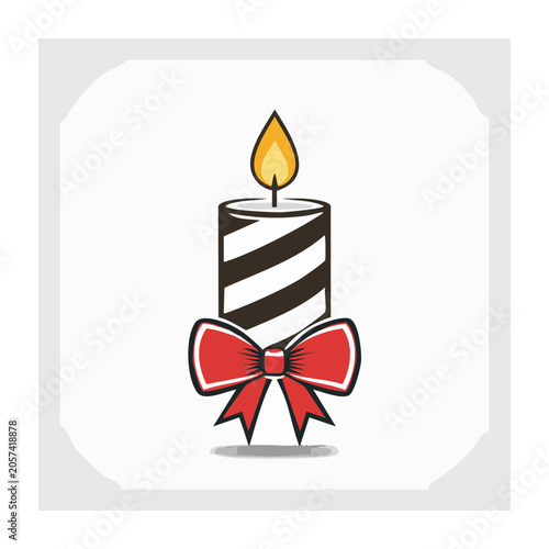 Flat design red desk lamp vector illustration