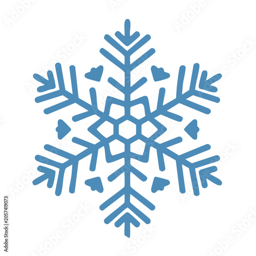 Minimalist blue floral pattern vector