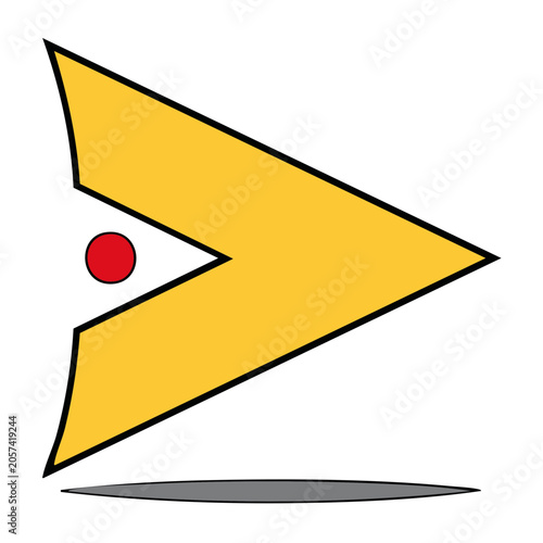 Yellow warning triangle with exclamation mark