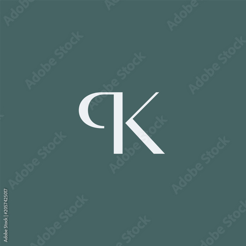 PK monogram fashion logo.