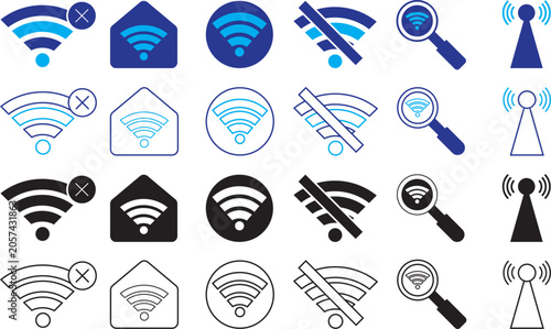 Photography wi-fi line icon. License Type