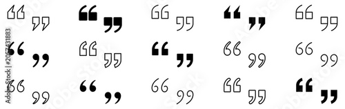 Quadro su tela Set of quotation marks icons