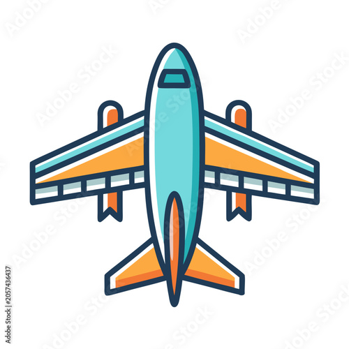 Airplane Travel Icon Vector Illustration