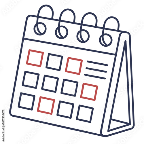 Calendar Schedule Icon Vector Illustration