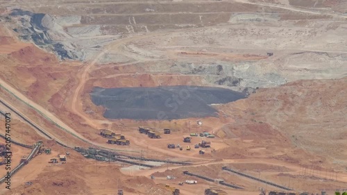 Soil and charcoal in the mine , coal stock ,maemoh mine