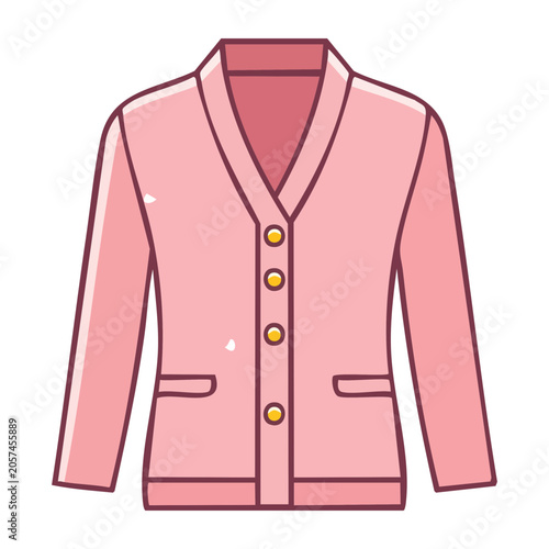 Flat design vector illustration of women's blouse
