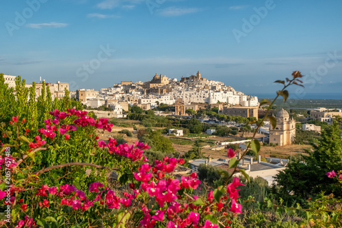 Konstfotografi Beautiful view of Ostuni the White City, Puglia, Italy