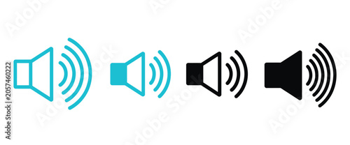 Fotografia Speaker volume icon with barrier wall, soundproofing material and noise reduction system symbol for acoustic insulation and audio blocking protection vector illustration