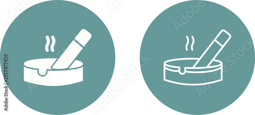 Fotografie Ashtray Vector Icon