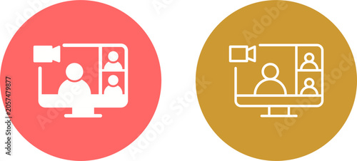Video Conference Vector Icon