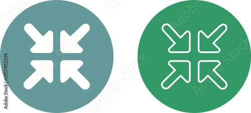 Obraz na plátne Reduce Arrow Vector Icon