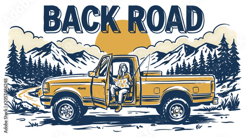 Bild auf Leinwand Back road adventure