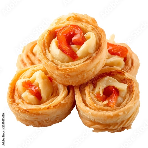 pancakes on a white background