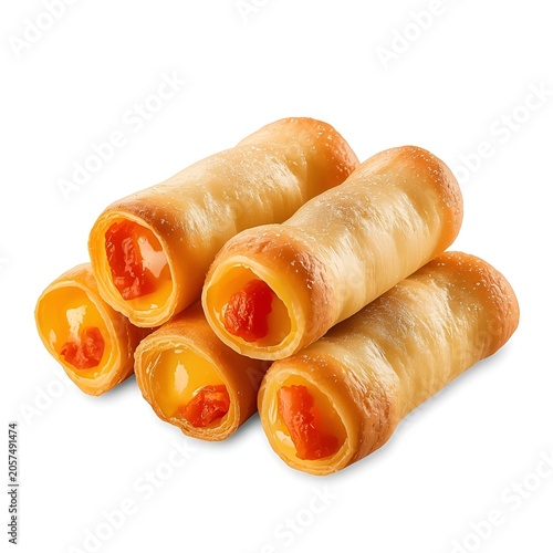 sausage roll isolated on white