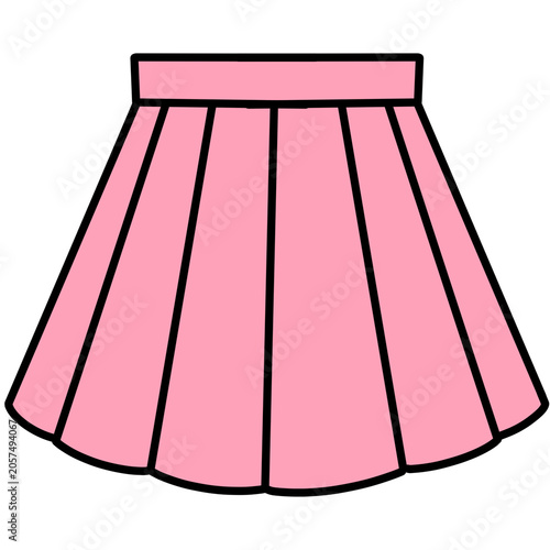 Canvas-taulu cartoon illustration of a pink skirt