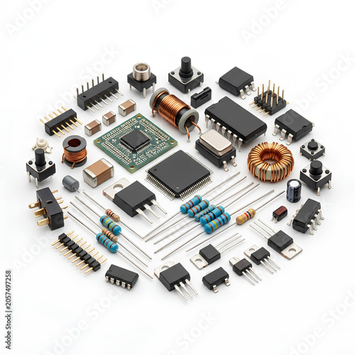 Collection of Electronic Components and Circuit Elements 9.