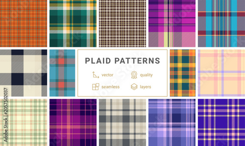 Quadro su tela Plaid collection designed for childrens textiles