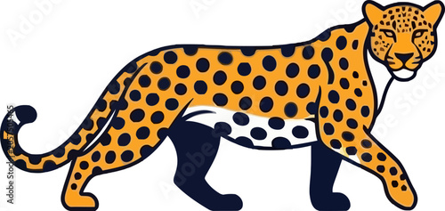 Large Orange Leopard with Black Spots.