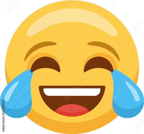 Laughing crying happy smiling face emoji.