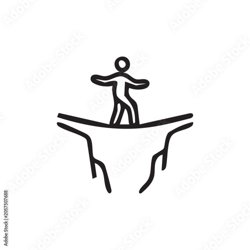 Canvastavla Tightrope Walk Icon
