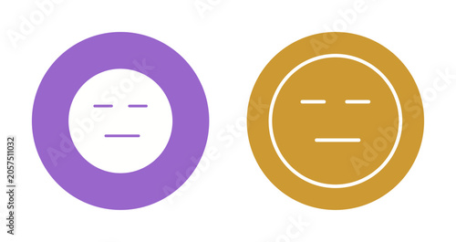 Bild auf Leinwand Neutral Face Icon Design