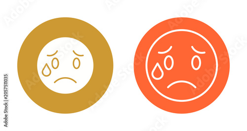 Fotografie Crying Face Icon Design