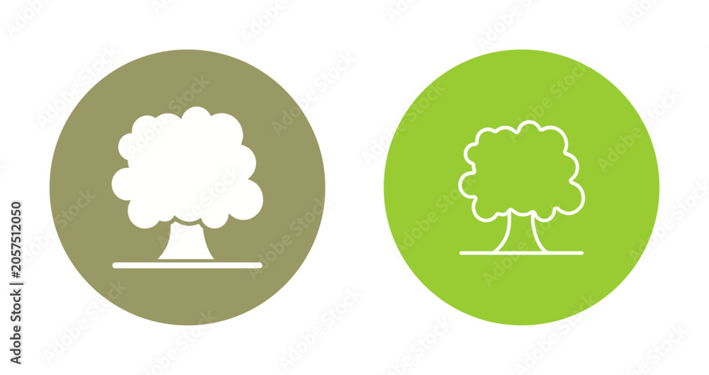 Valokuva Deciduous Tree Icon Design