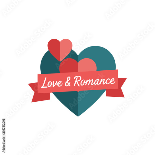 Obraz na plátně Love Romance Heart Symbol Icon.