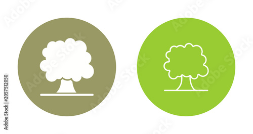 Valokuva Deciduous Tree Icon Design