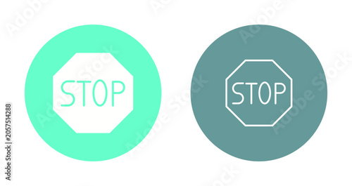 Tableau sur toile Stop Sign Icon Design
