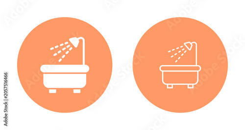 Cuadro en lienzo Bath Time Icon Design