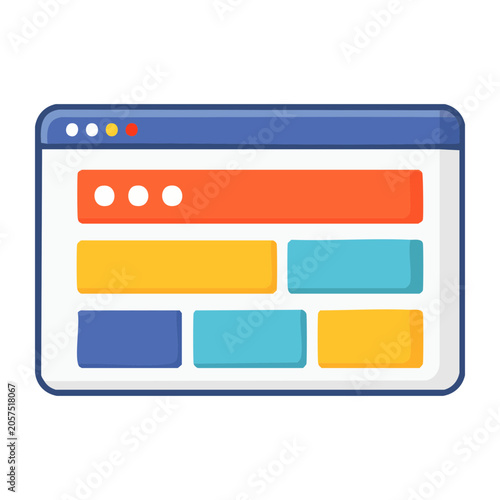 Flat progress bar with colored segments