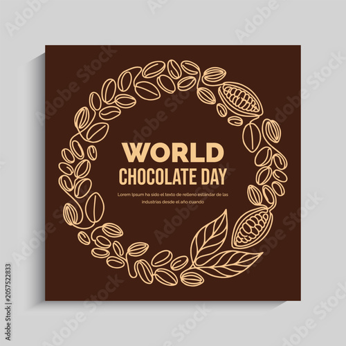 World Chocolate Day social media Instagram post banner template