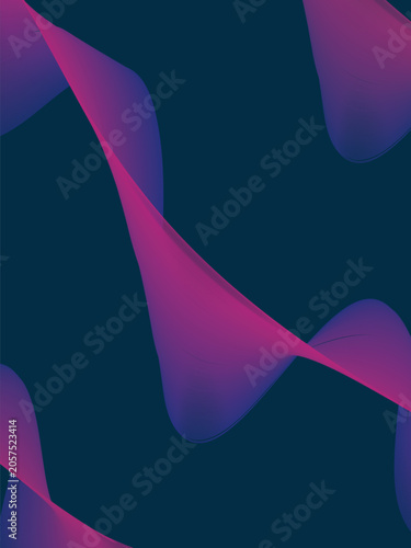 Wavy Abstract vector illustration, Grid. An array with dynamic particles.  wavy background for banner, flyer, book cover.