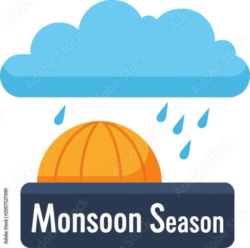 Photos Monsoon Season Rainy Weather Cloud Icon.