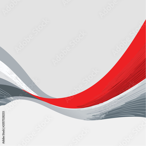 Abstract Red and Gray Wavy Lines Background