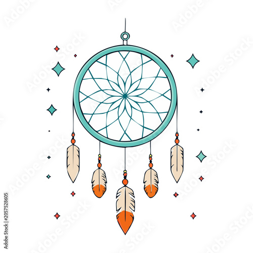 Minimalist geometric mandala pendant vector