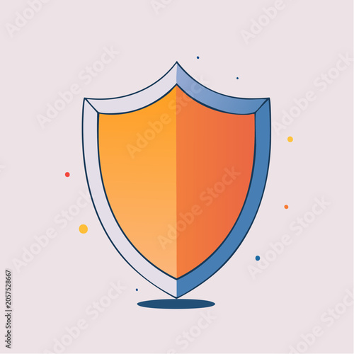 Stylized Shield Icon with Gradient Colors