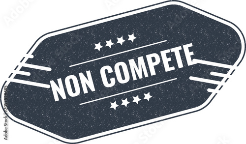 Canvas-taulu Vintage style navy blue non compete stamp isolated on a clean white surface