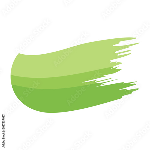 Green leaf flat design isolated