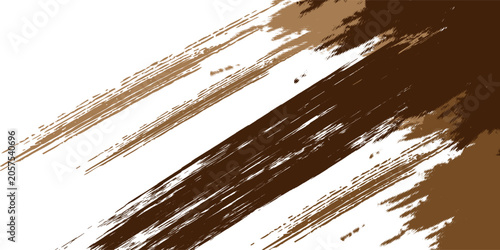 Mud splash isolated on white background. Handwritten brush stroke background illustration with margin.