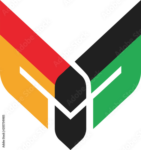 Pansexual Pride Flag Logo Symbol.